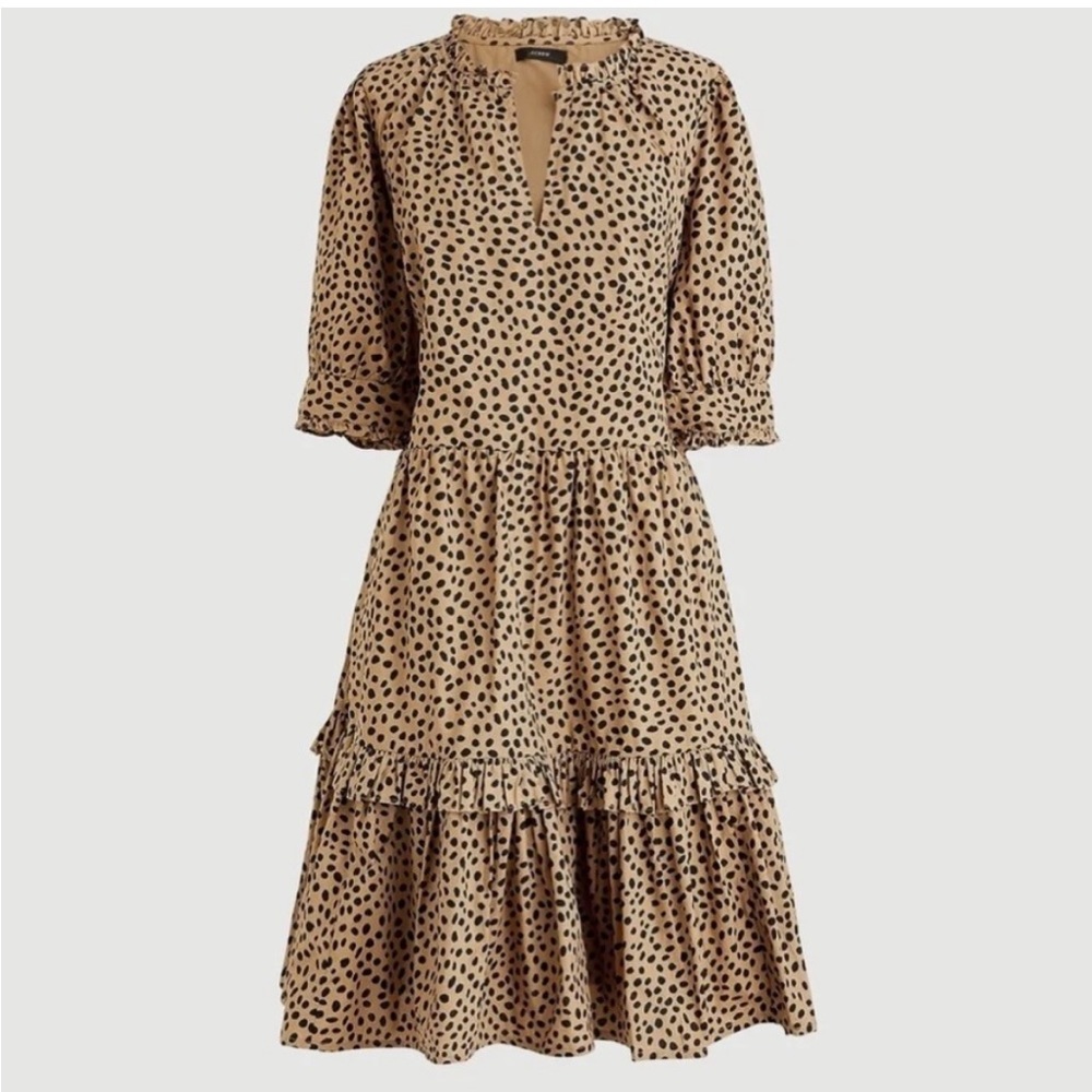 J. Crew Ruffleneck Tiered Popover Dress - Size XS